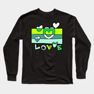 love and heart pattern Long Sleeve T-Shirt